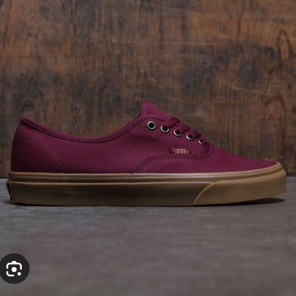 Burgundy Vans Sneakers